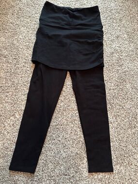 Essential Bodywear Black Skirted Leggings for Women -